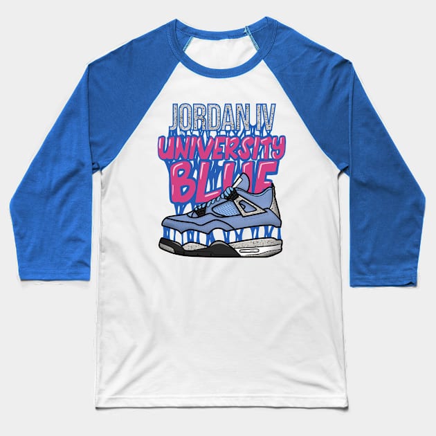 Nike Jordan 4 University Blue Baseball T-Shirt by Deckoworks